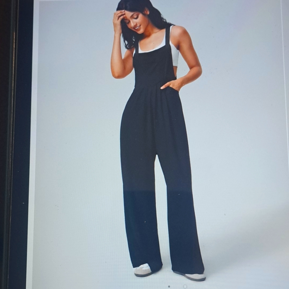 XLARGE (TALL). HALARA WAFFLE CASUAL BIB- OVERALLS